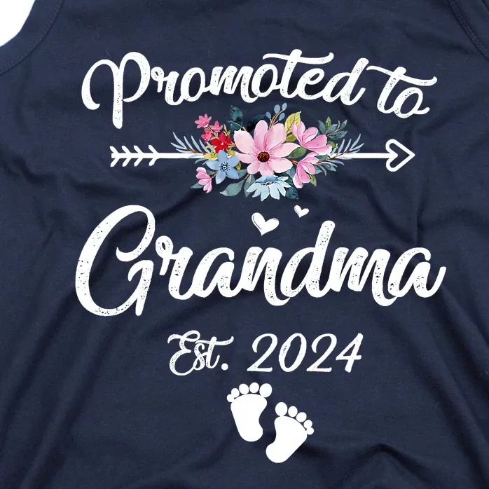 Promoted To Grandma 2024 First Time New Grandma Pregnancy Tank Top