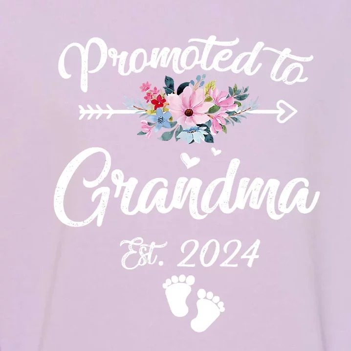 Promoted To Grandma 2024 First Time New Grandma Pregnancy Garment-Dyed Sweatshirt