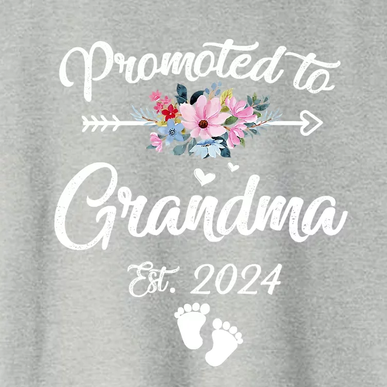 Promoted To Grandma 2024 First Time New Grandma Pregnancy Women's Crop Top Tee