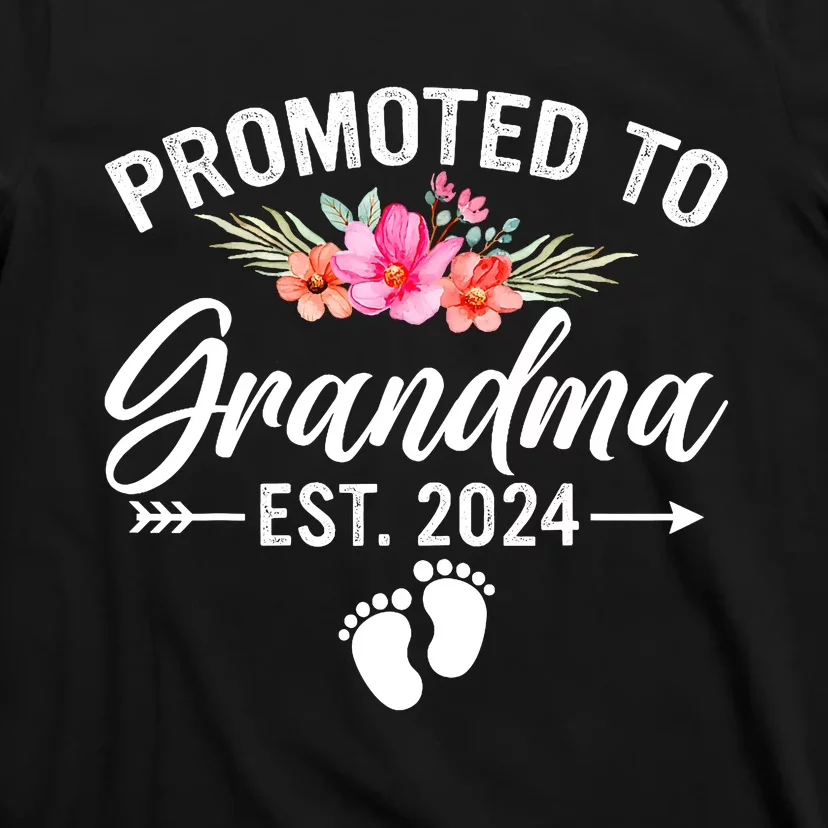 Promoted To Grandma 2024 First Time New Grandma Pregnancy T-Shirt