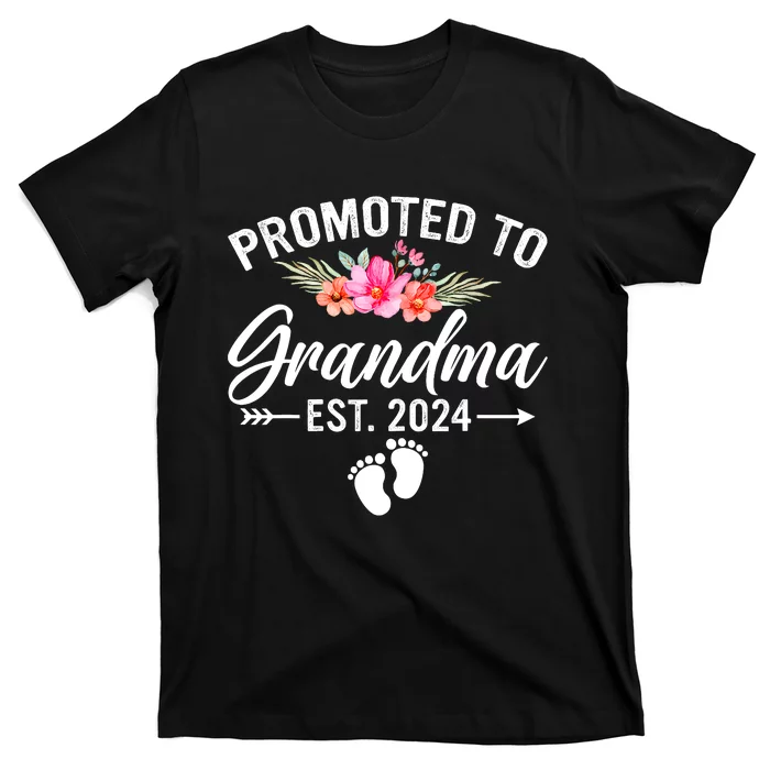 Promoted To Grandma 2024 First Time New Grandma Pregnancy T-Shirt