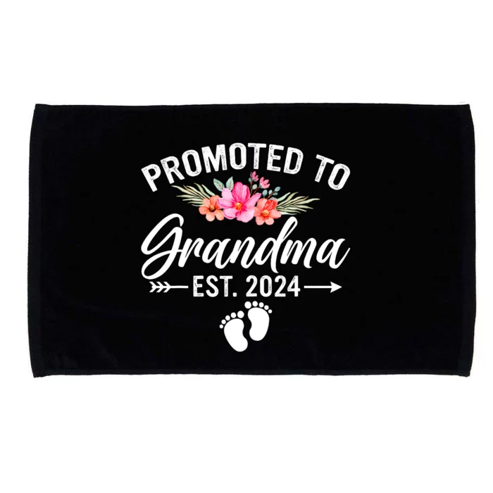 Promoted To Grandma 2024 First Time New Grandma Pregnancy Microfiber Hand Towel