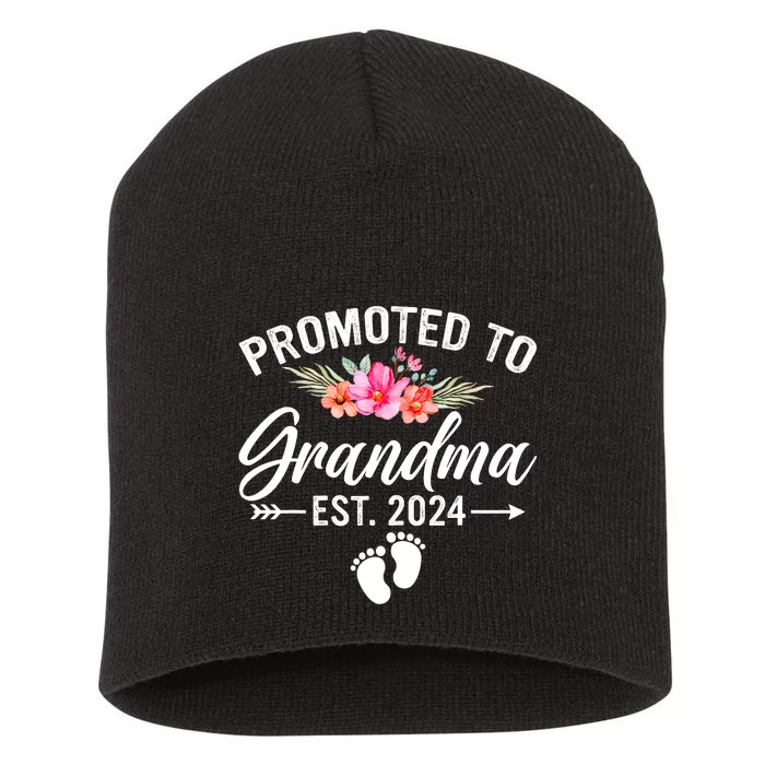 Promoted To Grandma 2024 First Time New Grandma Pregnancy Short Acrylic Beanie