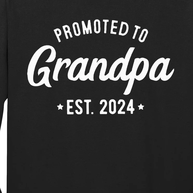 Promoted To Grandpa 2024 Soon To Be Grandfather New Grandpa Long Sleeve Shirt