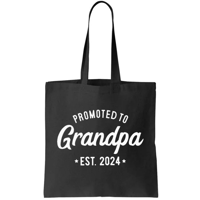 Promoted To Grandpa 2024 Soon To Be Grandfather New Grandpa Tote Bag