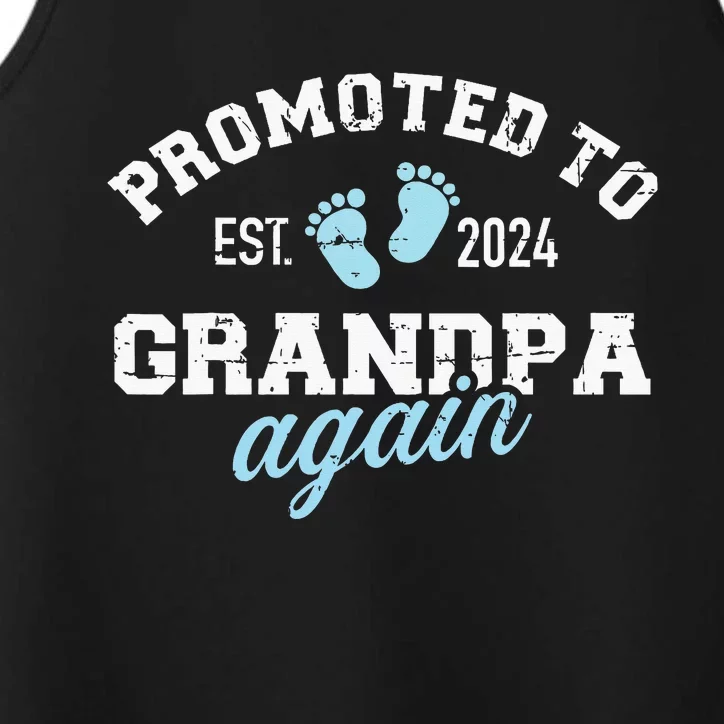 Promoted To Grandpa 2024 Again Performance Tank