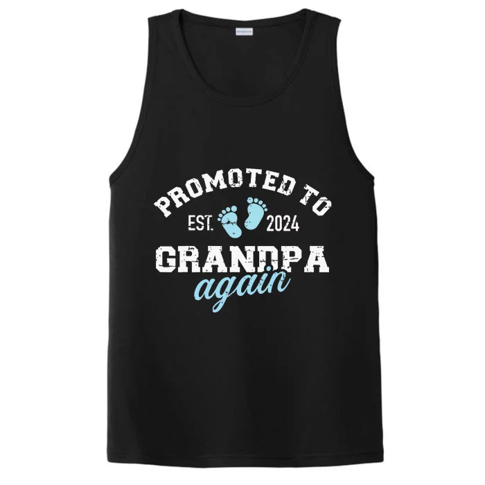 Promoted To Grandpa 2024 Again Performance Tank