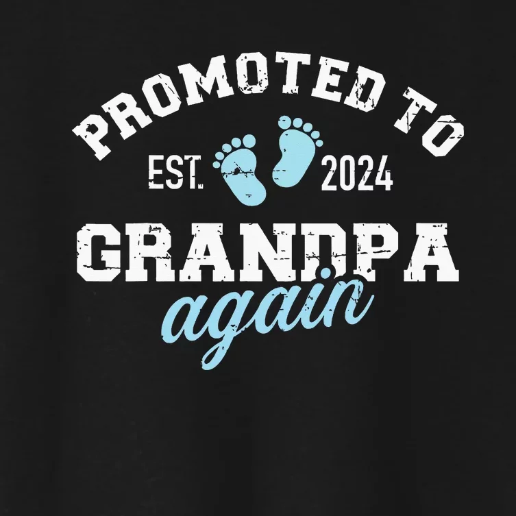 Promoted To Grandpa 2024 Again Women's Crop Top Tee