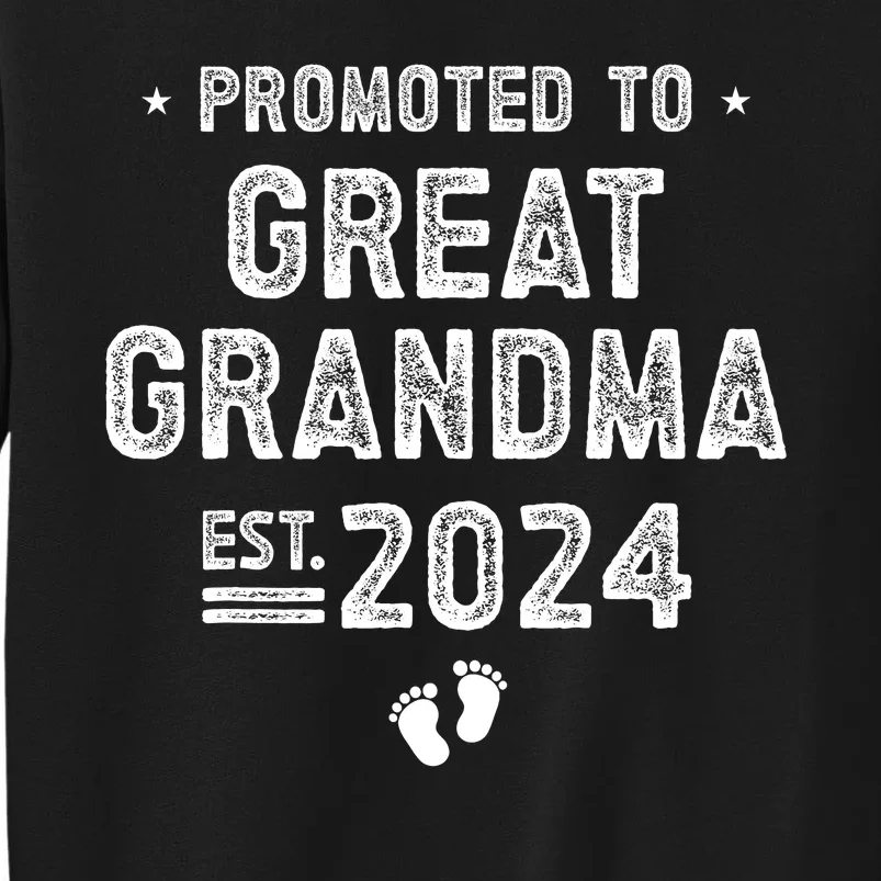 Promoted To Great Grandma 2024 Soon To Be Great Grandma Tall Sweatshirt