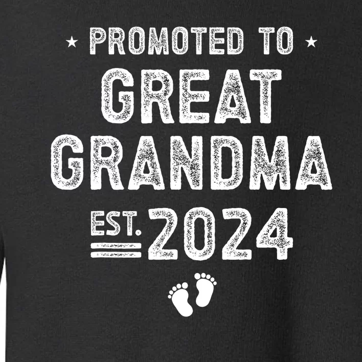 Promoted To Great Grandma 2024 Soon To Be Great Grandma Toddler Sweatshirt