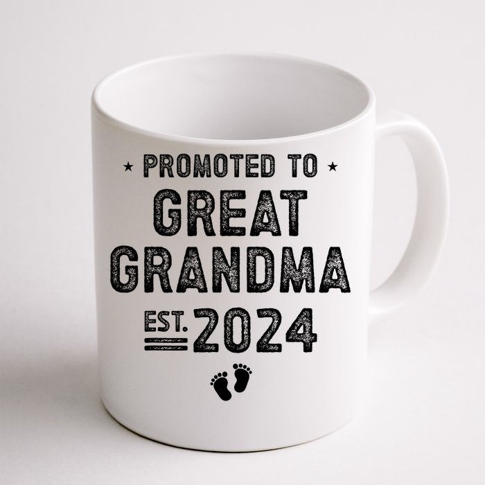 Promoted To Great Grandma 2024 Soon To Be Great Grandma Front & Back Coffee Mug