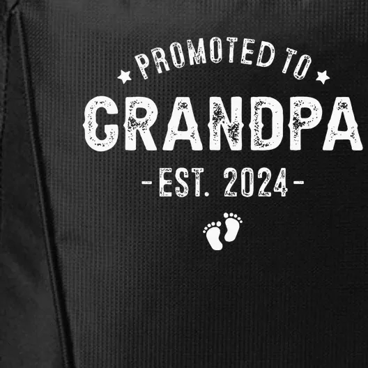 Promoted To Grandpa 2024 Soon To Be First Time Grandfather City Backpack