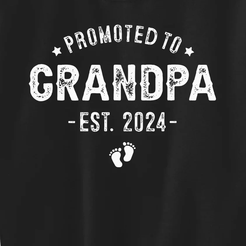 Promoted To Grandpa 2024 Soon To Be First Time Grandfather Kids Sweatshirt