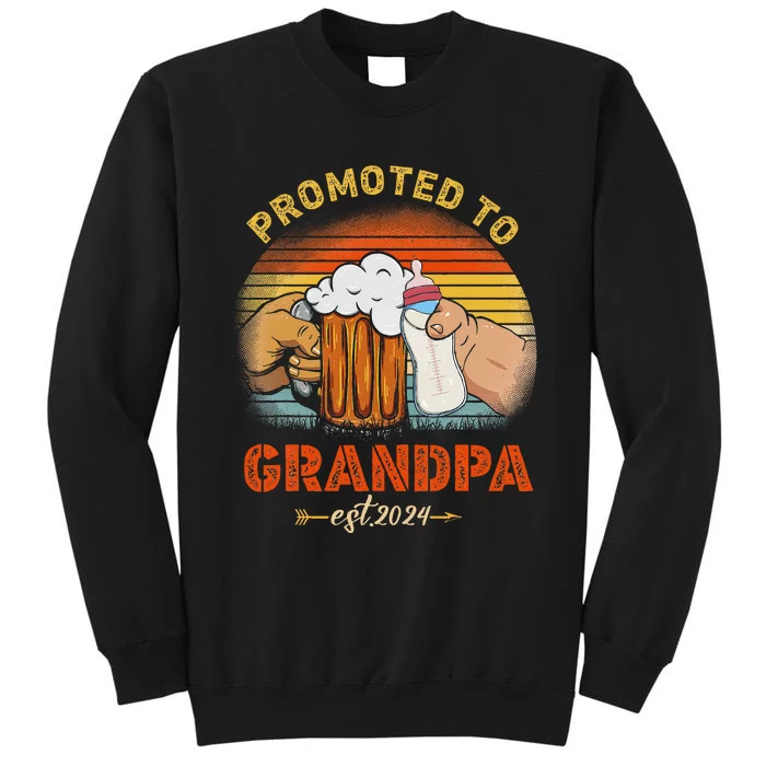 Promoted To Grandpa Est 2024 Fathers Day Vintage Sweatshirt