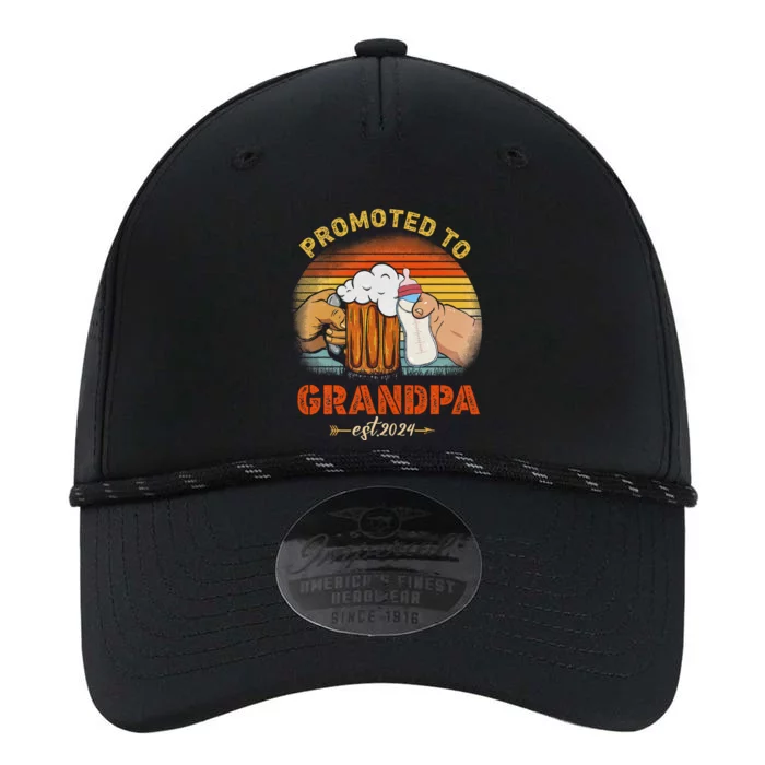 Promoted To Grandpa Est 2024 Fathers Day Vintage Performance The Dyno Cap