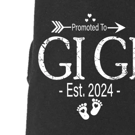 Promoted To Gigi 2024 New Mother Pregnancy Announcement Doggie 3-End Fleece Hoodie