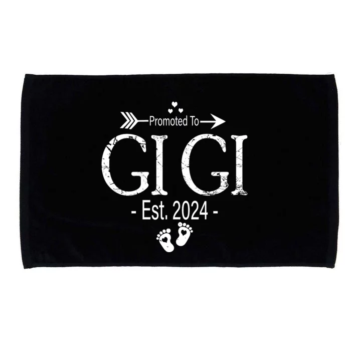 Promoted To Gigi 2024 New Mother Pregnancy Announcement Microfiber Hand Towel