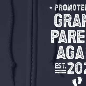 Promoted To Grandparents Again 2024 Soon To Be Grandparents Full Zip Hoodie