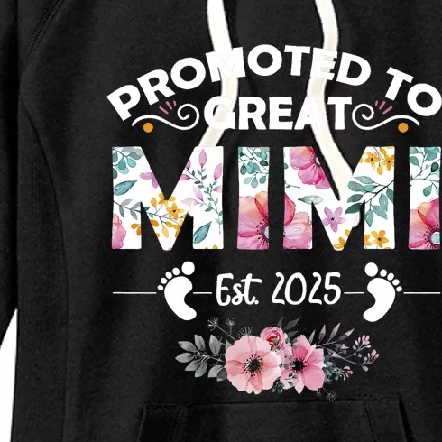 Promoted To Great Mimi Est 2025 First Time Mimi Women's Fleece Hoodie