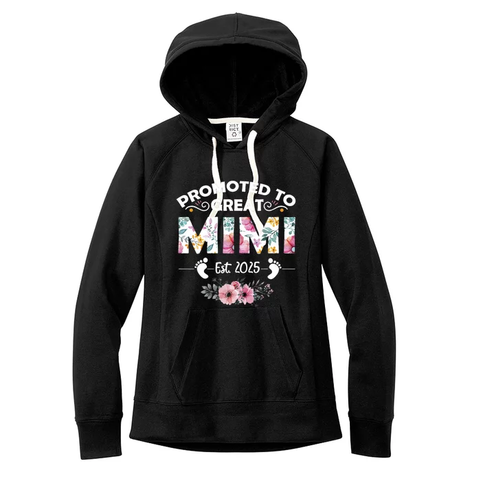 Promoted To Great Mimi Est 2025 First Time Mimi Women's Fleece Hoodie