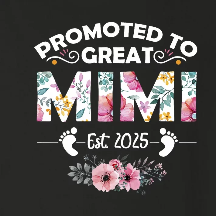 Promoted To Great Mimi Est 2025 First Time Mimi Toddler Long Sleeve Shirt