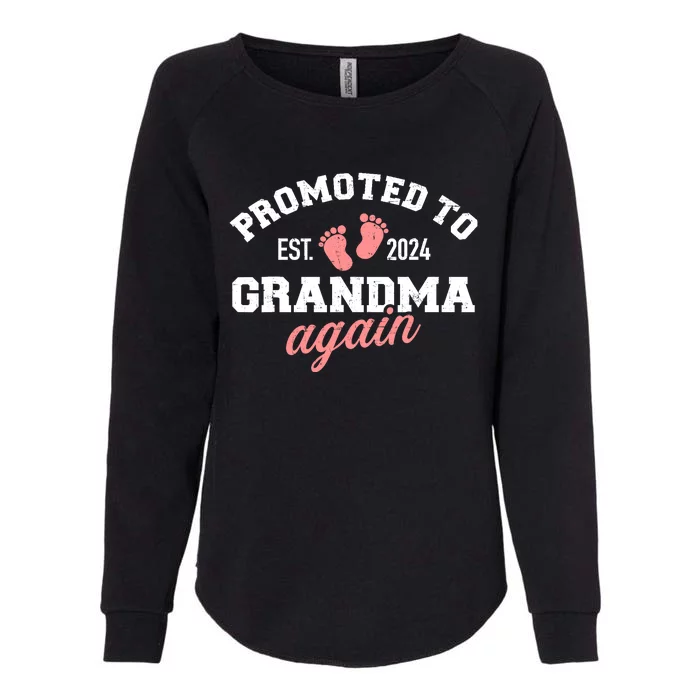 Promoted To Grandma 2024 Again Womens California Wash Sweatshirt