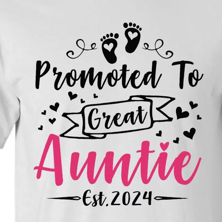 Promoted To Great Auntie Est 2024 Baby Tall T-Shirt