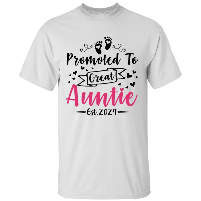 Promoted To Great Auntie Est 2024 Baby Tall T-Shirt