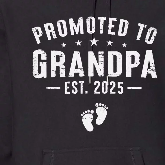 Promoted To Grandpa 2025 Soon To Be Grandfather New Grandpa Gift Premium Hoodie