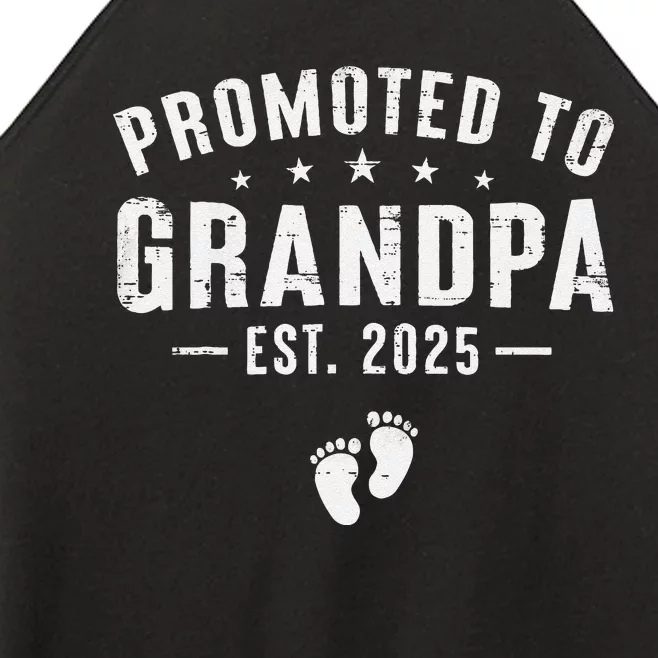 Promoted To Grandpa 2025 Soon To Be Grandfather New Grandpa Gift Women’s Perfect Tri Rocker Tank