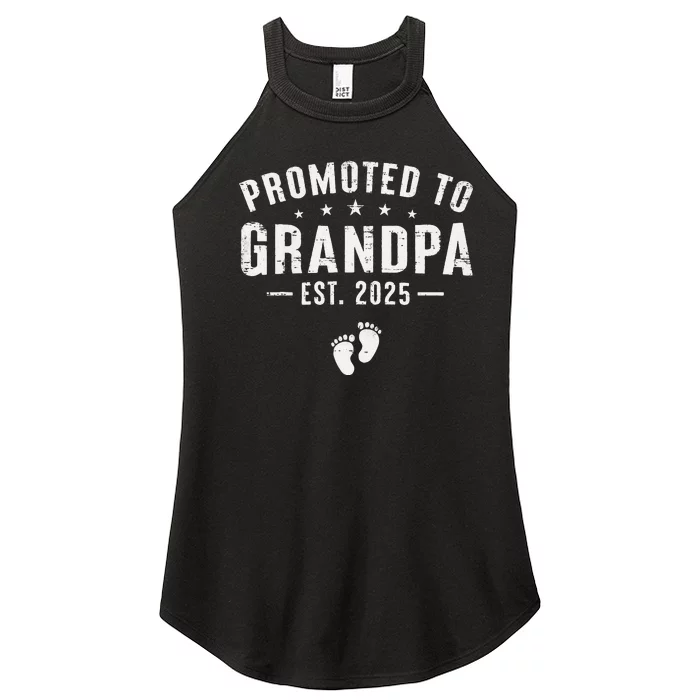 Promoted To Grandpa 2025 Soon To Be Grandfather New Grandpa Gift Women’s Perfect Tri Rocker Tank