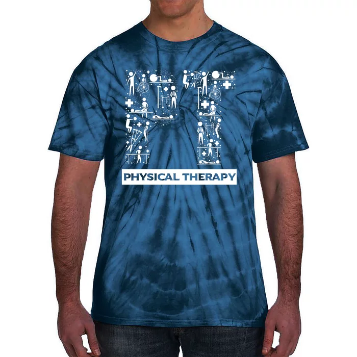 Physical Therapy Gait Training Physiotherapy Therapist Gift Tie-Dye T-Shirt