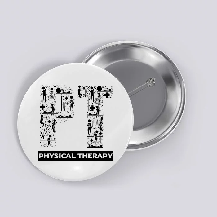 Physical Therapy Gait Training Physiotherapy Therapist Gift Button