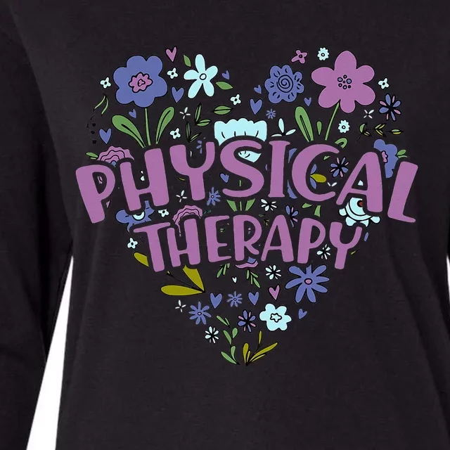 Physical Therapy Gift Love PT Physical Therapist Healthcare Womens Cotton Relaxed Long Sleeve T-Shirt