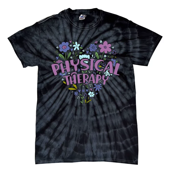 Physical Therapy Gift Love PT Physical Therapist Healthcare Tie-Dye T-Shirt