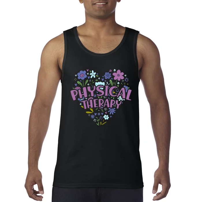 Physical Therapy Gift Love PT Physical Therapist Healthcare Tank Top