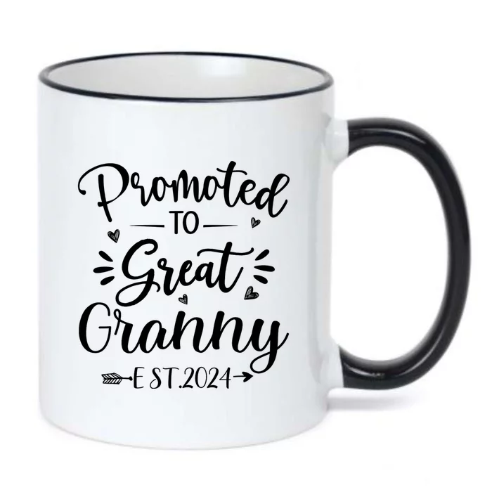 Promoted To Great Granny Est 2024 Happy MotherS Day Black Color Changing Mug