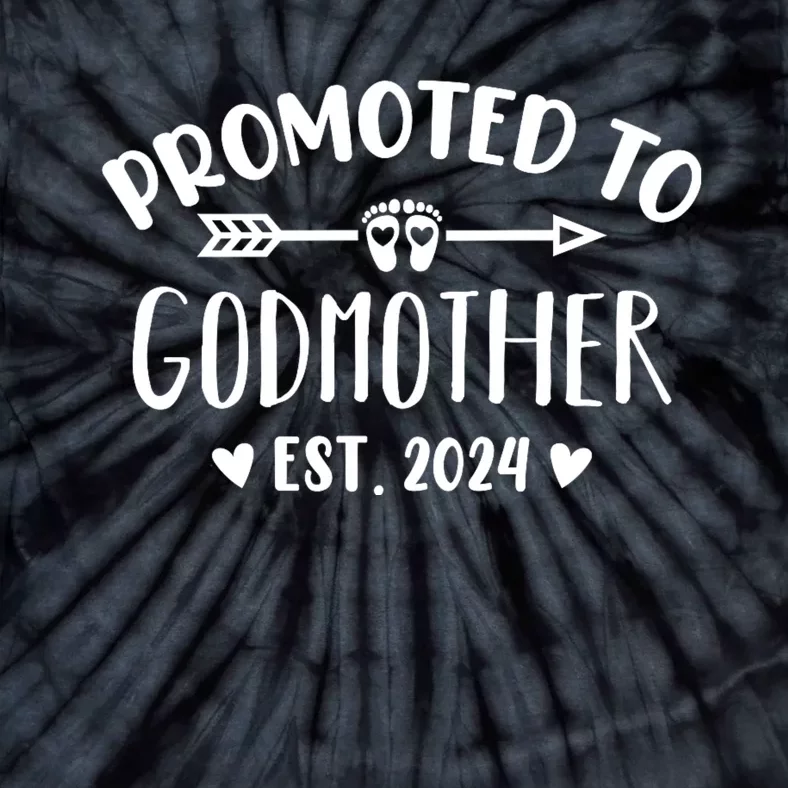 Promoted To Godmother Est. 2024 Future Godmother Tie-Dye T-Shirt