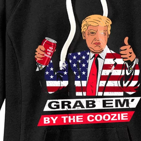 President Trump Grab Em' Funny President Quote Xmas Gift Women's Fleece Hoodie