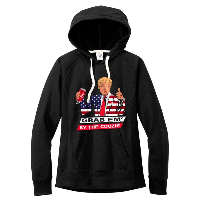 President Trump Grab Em' Funny President Quote Xmas Gift Women's Fleece Hoodie