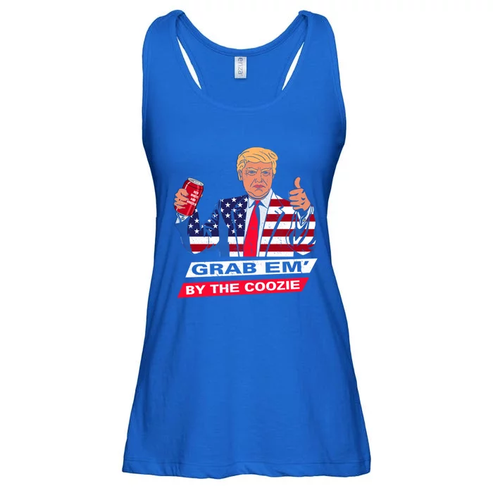 President Trump Grab Em' Funny President Quote Xmas Gift Ladies Essential Flowy Tank