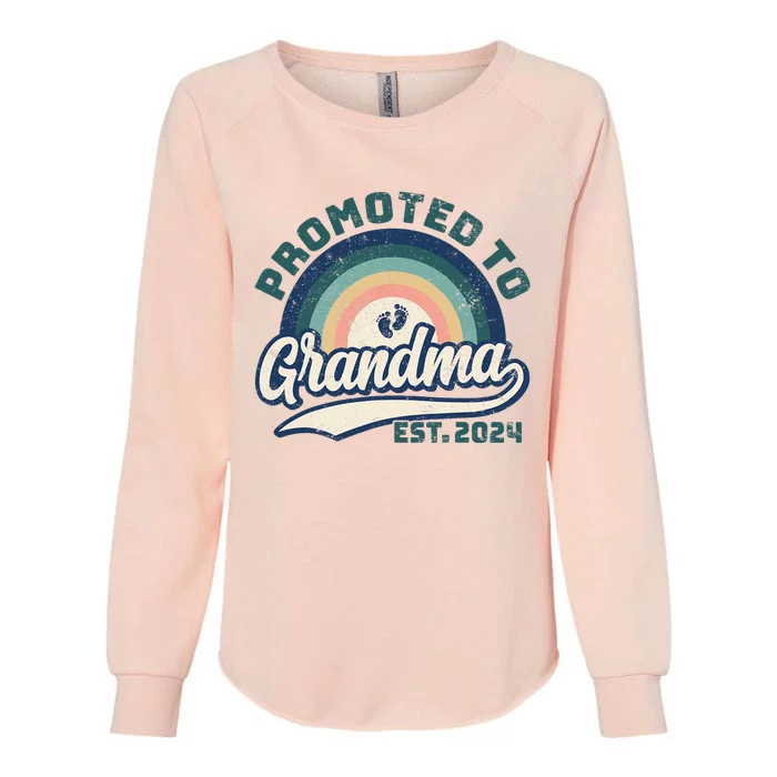 Promoted To Grandma 2024 Soon to be Grandmother New Grandma Womens California Wash Sweatshirt