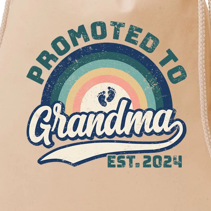 Promoted To Grandma 2024 Soon to be Grandmother New Grandma Drawstring Bag