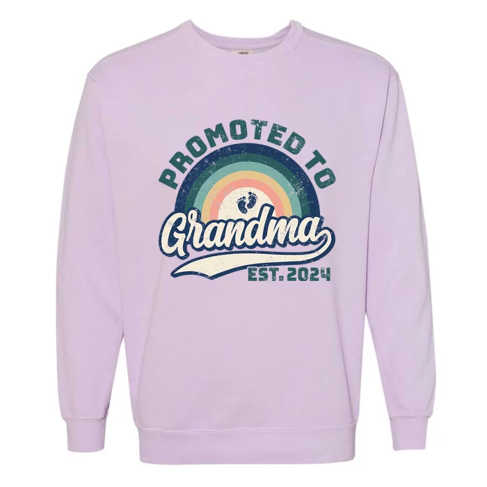 Promoted To Grandma 2024 Soon to be Grandmother New Grandma Garment-Dyed Sweatshirt