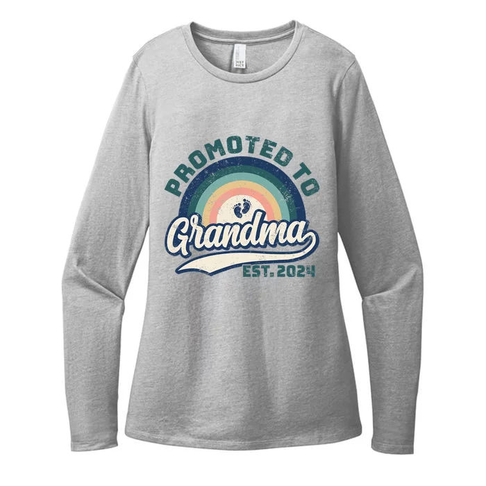 Promoted To Grandma 2024 Soon to be Grandmother New Grandma Womens CVC Long Sleeve Shirt