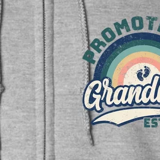 Promoted To Grandma 2024 Soon to be Grandmother New Grandma Full Zip Hoodie