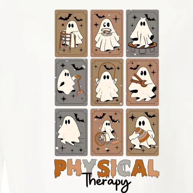 Physical Therapy Ghost Halloween Cropped Pullover Crew