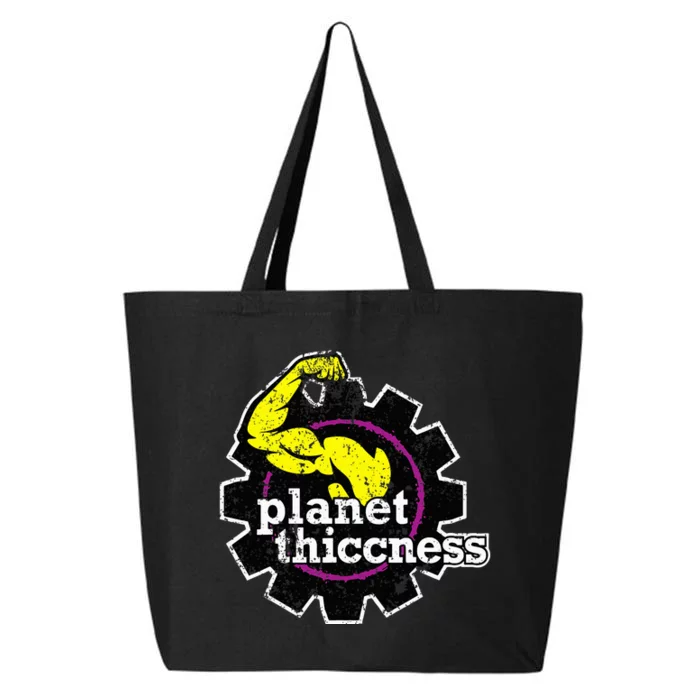 Planet Thiccness Gym Thickness Funny Joke Workout Lover 25L Jumbo Tote