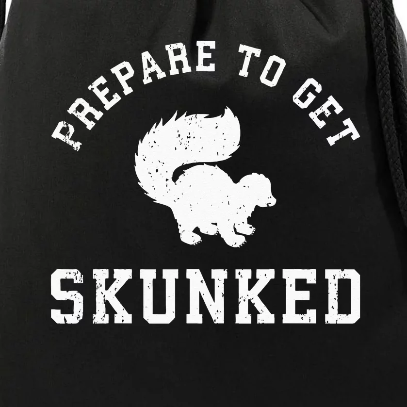 Prepare To Get Skunked Funny Cribbage Game Present Drawstring Bag