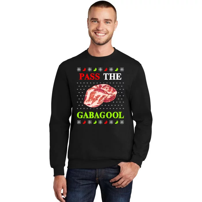 Pass the Gabagool Tacky Ugly Christmas Tall Sweatshirt